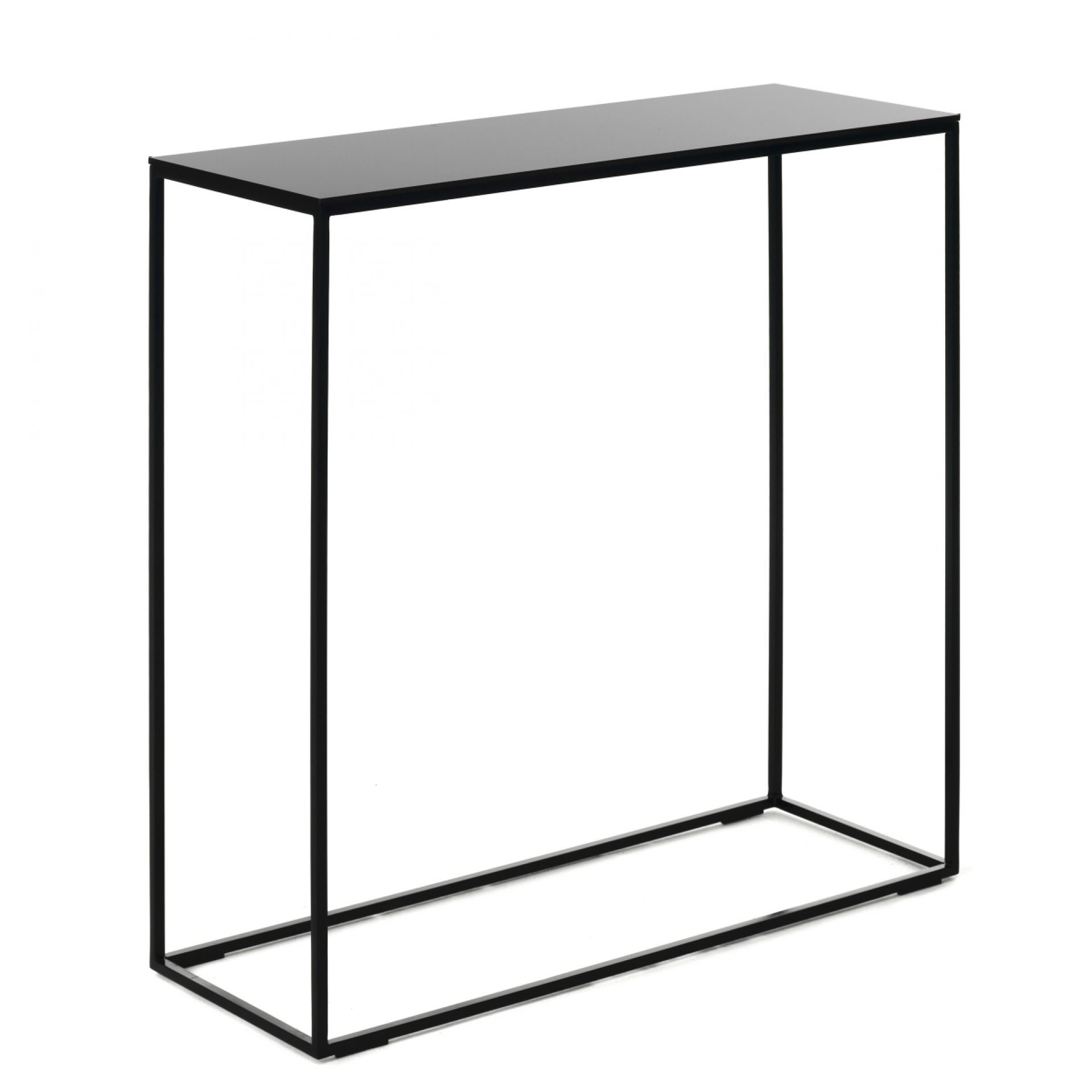 Schwarzer Rack Konsoltisch von Schönbuch, 70 cm breit. Moderner Flurtisch aus Metall.
